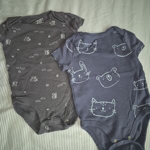 Baby Animal Print Bodysuits 6-9M